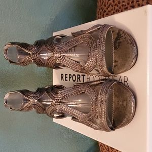 Pewter sandals